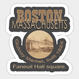 Boston Massachusetts T-Shirt Sticker